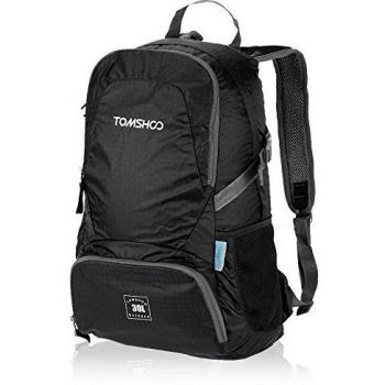 TOMSHOO 30L Mochila Bolsa Plegable Impermeable Unisexo Ultra Ligero de Nylon para Trekking Viajes al Aire Libre Ciclismo