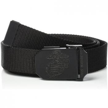 Mil-Tec USMC - Cinturón de Cierre metálico, 130 x 3 cm, Color Negro