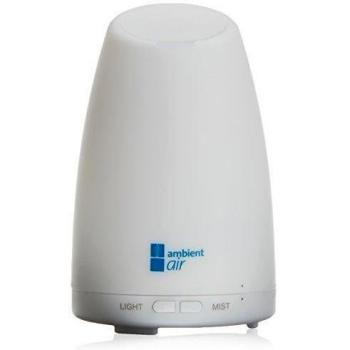 Ambientair Difusor de ultrasonidos, Vapor frío DU009AA-Humidificador Ultrasónico Cónico, Humidificadores Aromas de 100ml, 7 Color LED, 3 Temporizador Hogar, Aceite perfumado, Blanco, 100 ml