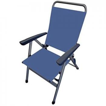 Ferrino Slim Sillón Plegable de Camping y jardín, Azul