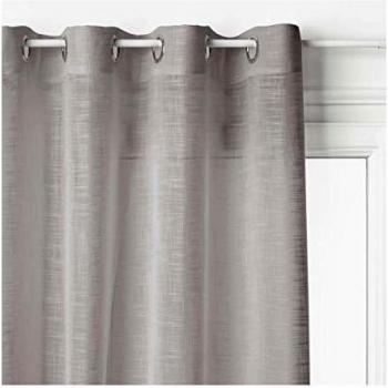 Visillo Alton con ojales - Gris satinado 140 x 240 cm