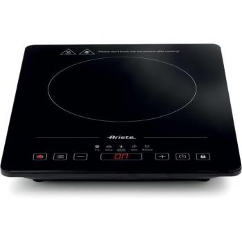 Piastra de Inducción Singola Portátil Ariete 1997, Vetrocerámica, 2000W, 10 Niveles de Potencia, Timer hasta 4 Horas, Seguridad Niños, 5 Program
