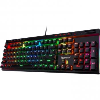 Redragon K580 VATA RGB Wired Mechanical Gaming Keyboard with 104 Keys, LED Backlighting, Anti-Ghosting, and Macro Key