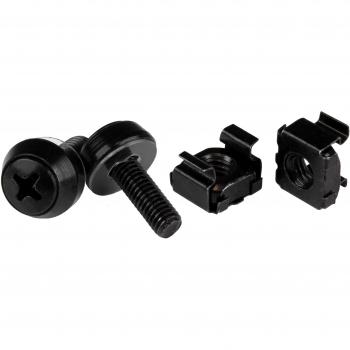 StarTech.com M5 Cage Nuts and Screw - 12 mm Rack Screws and Cage Nuts - 50 Pack - Black - Replacement Serve Rack Screws