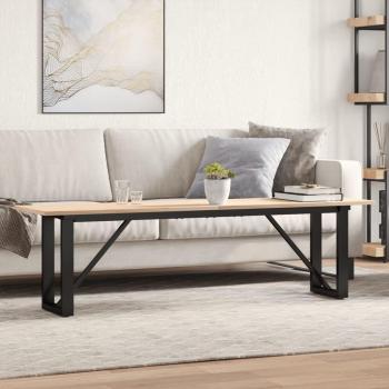 Mesa de centro marco O madera maciza pino y hierro 160x40x45 Vidaxl Marrón Mesita de Salón o Comedor o Auxiliar Mesa de Café Meuble Salón