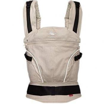 manduca First Baby Carrier > PureCotton < Mochila Portabebe Ergonomica, Algodón Orgánico, Extensión de Espalda Patentada, para Recién Nacidos y Bebés de 3,5 a 20 kg