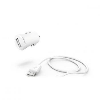 Cargador Rápido de Coche Hama Lightning 12W Blanco para Smartphone y Tablet
