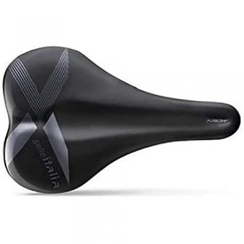 Sillín Selle Italia X-Bow Negro Hombre - Diseño ergonómico, acolchado cómodo, railes de acero, peso ligero, ideal para ciclismo de ruta y montaña