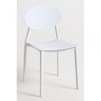 Pack 4 Sillas Bután - Color Blanco - Material Polipropileno - Ideal para Jardín - Estilo y Confort