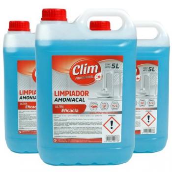 Limpiador amoniacal densidad alta 5L. Caja 3 uds