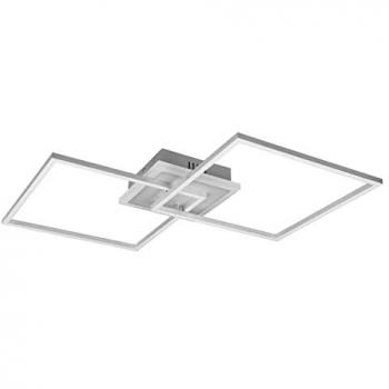 Plafón LED Doble Cuadrado Arribo con Control Remoto Multifuncional y RGB en Aluminio Opaco