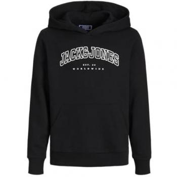 Suéter con Capucha Jack & Jones Junior JJECaleb Versity - Tallas 128 a 176 - Negro para Niños
