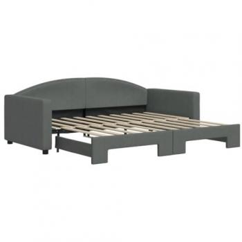 Sofá cama nido tela gris oscuro 90x190 cm