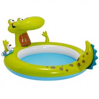 Piscina Hinchable Infantil Diseño Cocodrilo con Pulverizador