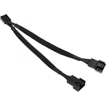 Phobya Y-cable 4Pin PWM 2x 4Pin PWM 10cm - black Cables Fan cables & adptors