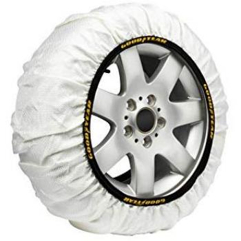 Cadenas de Nieve Textiles Goodyear Snow & Road Talla L, juego de 2 cadenas para coche, velocidad máxima hasta 50 km/h, diseño textil