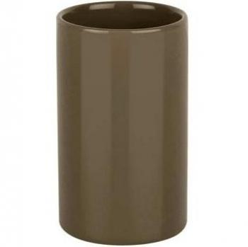 Spirella Tube Portacepillos de Dientes, Gres, Beige, Ø7 x 11,5 cm