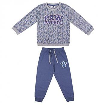 Chándal de dos piezas para niño de Paw Patrol, licencia oficial Nickelodeon, color gris, talla 6 años