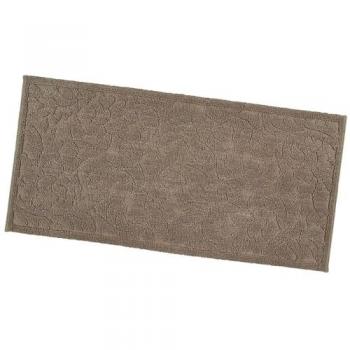 Alfombra Suave de Algodón 63x140 cm Antideslizante Color Sólido Tórtola para Baño y Pie de Cama