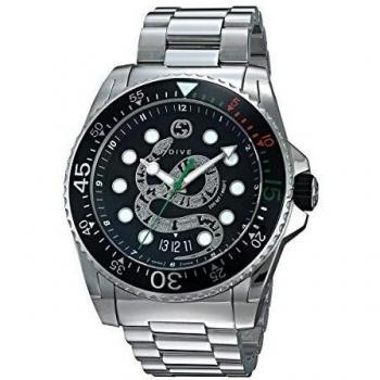 Gucci Dive Reloj Cuarzo Suizo 40mm analógico Correa de Acero Caja de YA136218