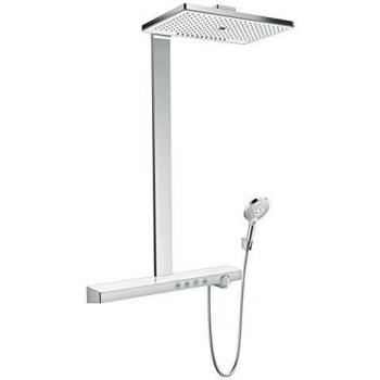 Hansgrohe 27106400 Rainmaker Select 460 columna de ducha, 5 tipos de chorro, blanco/cromo