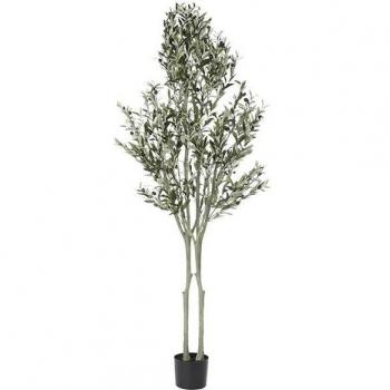 Árbol decorativo de poliéster con hojas de olivo verde para el hogar