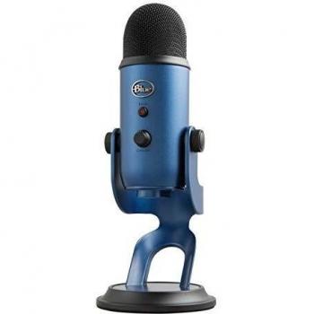 Blue Yeti USB Microphone for Recording, Streaming, Gaming, Podcasting on PC and Mac, Condenser Mic for Laptop or Computer with Blue VO!CE Effects, Adjustable Stand, Plug and Play - Blue