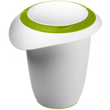 Nádoba para batir Westmark de 1,0 l con tapa dividida, color blanco y verde manzana