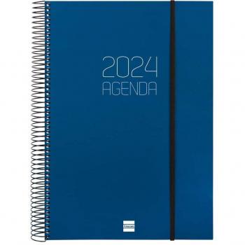 Agenda Finocam Espiral Opaque E40 210x297mm 2024 Azul Catalán Día Página