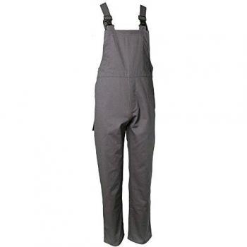 Pantalones de trabajo de soldador con tirantes, protección contra el calor y la soldadura, color gris, talla 48, 360 g/m²