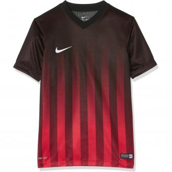 Nike Ss Yth Striped Division II Jsy - Camiseta para niño, color negro / rojo / blanco, talla L