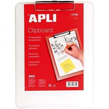 APLI 13780 - Clipboard plástico transparente A4