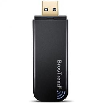 BrosTrend 1200Mbps USB WiFi Dongle for Laptop, WiFi Adapter for Desktop PC of Windows 11/10/8.1/8/7, USB 3.0 Wireless Network Adapter AC1200 Dual Band 5GHz 867Mbps + 2.4GHz 300Mbps