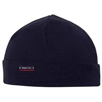 Armor-Lux Treguier Striped Cotton Beanie Hat - Navy Blue One Size