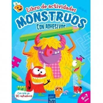 Monstruos: Libro de actividades con adhesivos y escenarios desplegables - YOYO