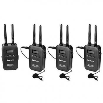 Saramonic Vmiclink5 - Sistema inalámbrico de micrófono lavalier 5.8G, Color Negro