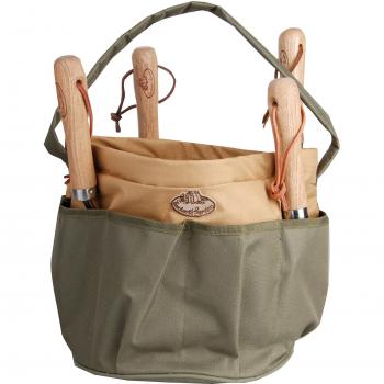 Esschert Design GT05 Bolsa de tela para herramientas de jardin, verde