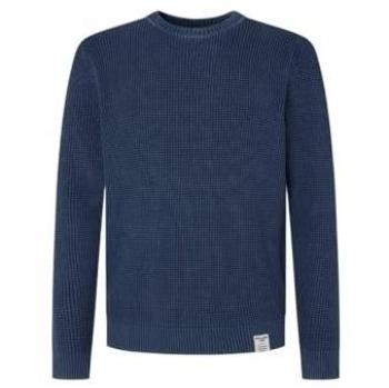 Pepe Jeans Jersey de hombre de punto musgo con cuello redondo Maddox Union Blue
