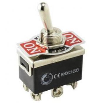 Interruptor unipolar a palanca 3 posiciones ON-OFF-ON Terminales Faston 6'3mm 10A/250VAC Electro DH 11.464.I/TP