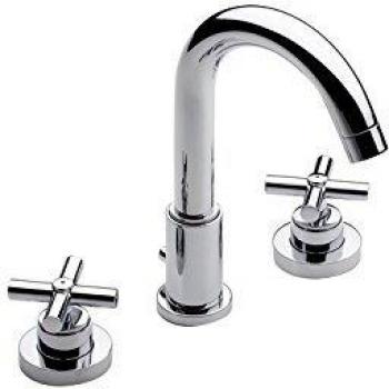Roca Loft - grifo bimando para lavabo con caño giratorio, desagüe automático . Griferías hidrosanitarias con montura cerámica. Ref. A5A3143C00