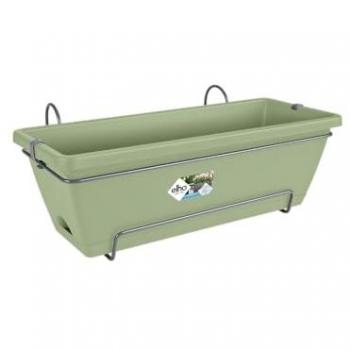 Maceta para balcón Elho Allin1 50 cm - Verde Pistacho - 100% plástico reciclado - Dimensiones: 50 x 28 x 19 cm