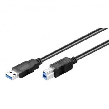 Cable USB 3.0 A-B 1.8m Negro - Alta Velocidad de Transferencia