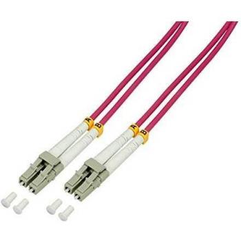 Cable de fibra óptica LogiLink LC Dúplex OM4, 7.5 m, color violeta