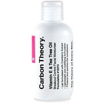 Carbon Theory | Vitamin E & Tea Tree Oil Breakout Control Facial Moisturiser | Hydrating & Mattifying | Natural, Vegan And Cruelty Free | 100ml