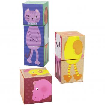 Goula - Match & Mix, 6 cubos de diseño granja
