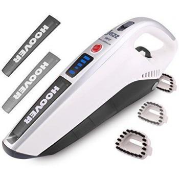 Aspiradora de Mano Hoover Jazz, 18V, Autonomía de 20 Minutos, Capacidad de Recogida de Sólidos 0.5L, Microfiltro Lavable, Sin Bolsa, Gris y Blanco