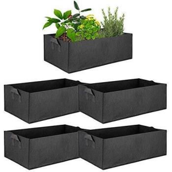 ValueHall Bolsas de Cultivo 5 Paquetes Bolsa de plantación Rectangular Exterior de Jardín Rectángulo Contenedor de plantación para Cosechando Cultivando Vegetales V8020A
