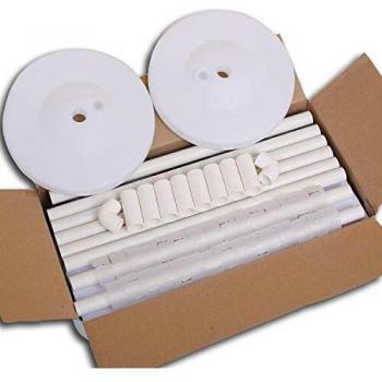 NW 1776 2-Pack 5.25 pies Base de la columna del globo/Arco/palo/polos plásticos + 30Pcs Anillos del globo Arco del globo Decoraciones de la boda Evento Suministros del partido Decoraciones del jardín