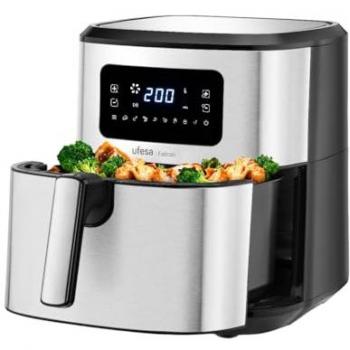 Freidora de Aire Ufesa Falcon Digital 6.5L Inox, Sin Aceite, Tecnología Air Pulse, 1700W, 8 Programas, Temporizador y Temperatura Ajustable (80ºC - 200ºC