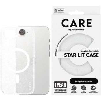 Funda PanzerGlass CARE Urban Combat Star Lit con MagSafe para iPhone 16e - Transparente y Antichoque